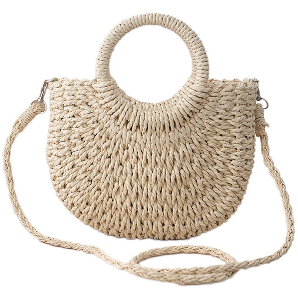 Sac à bandoulière de vacances pour femmes en matières naturelles tressées