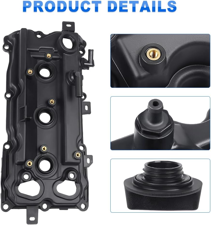 WATERWICH Engine Valve Cover with Gasket & Bolts Compatible with Nissan Maxima 2009-2020 Nissan Altima 2014-2018 Nissan Pathfinder 2015-2016 3.5L Replacement for 13264-9N00B 13264-9N00A