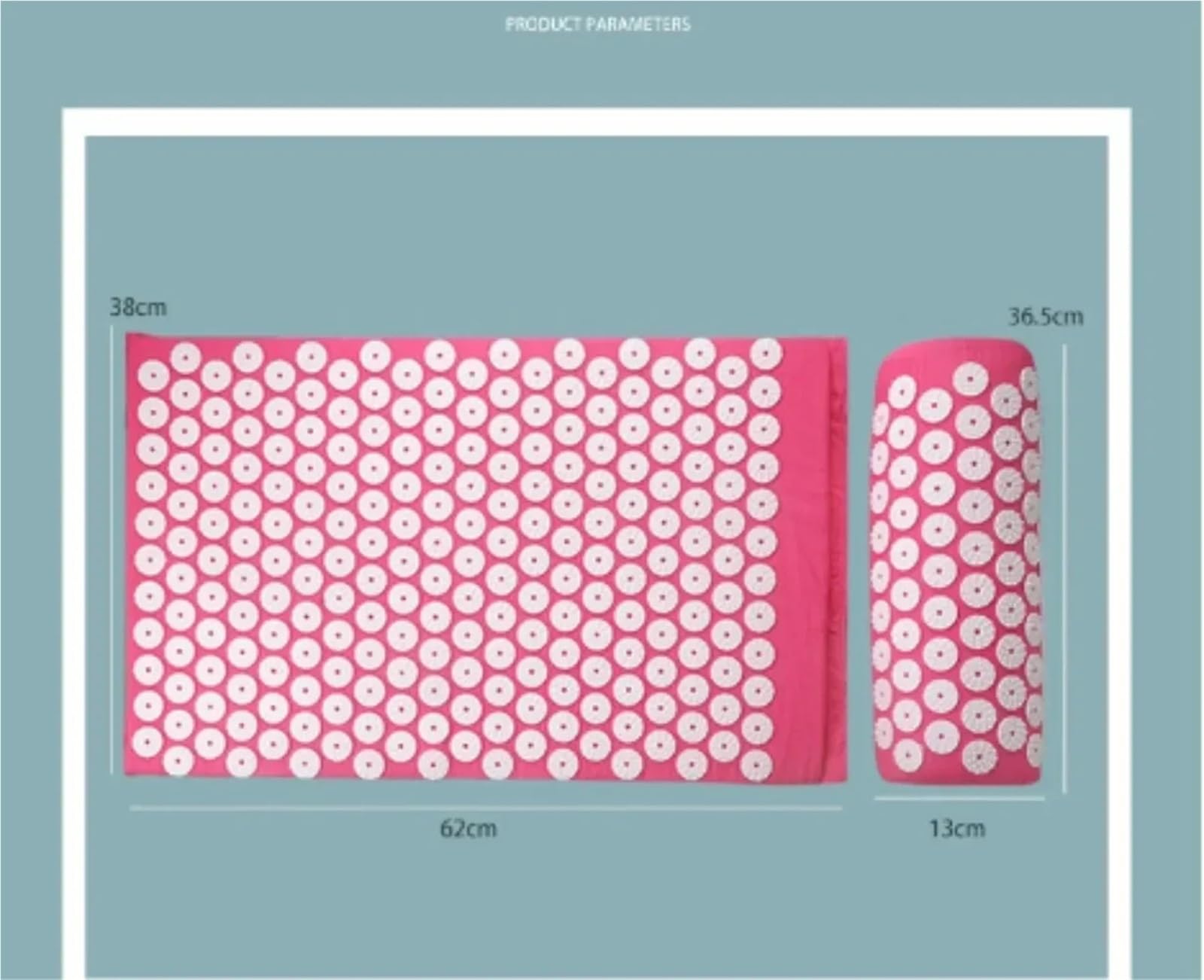 Esterilla Acupresion Estera de esteras yoga for masaje acupresión con funda almohada para la relajación(Blue)