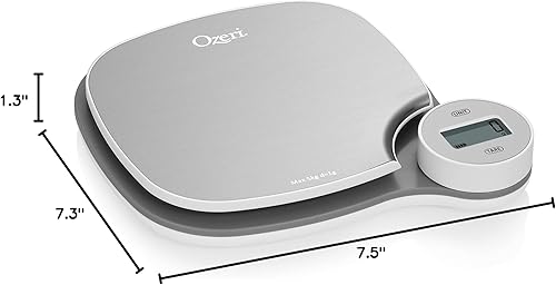 Miniatura 10 de Ozeri Báscula de cocina sin batería, tecnología de carga cinética, acero inoxidable