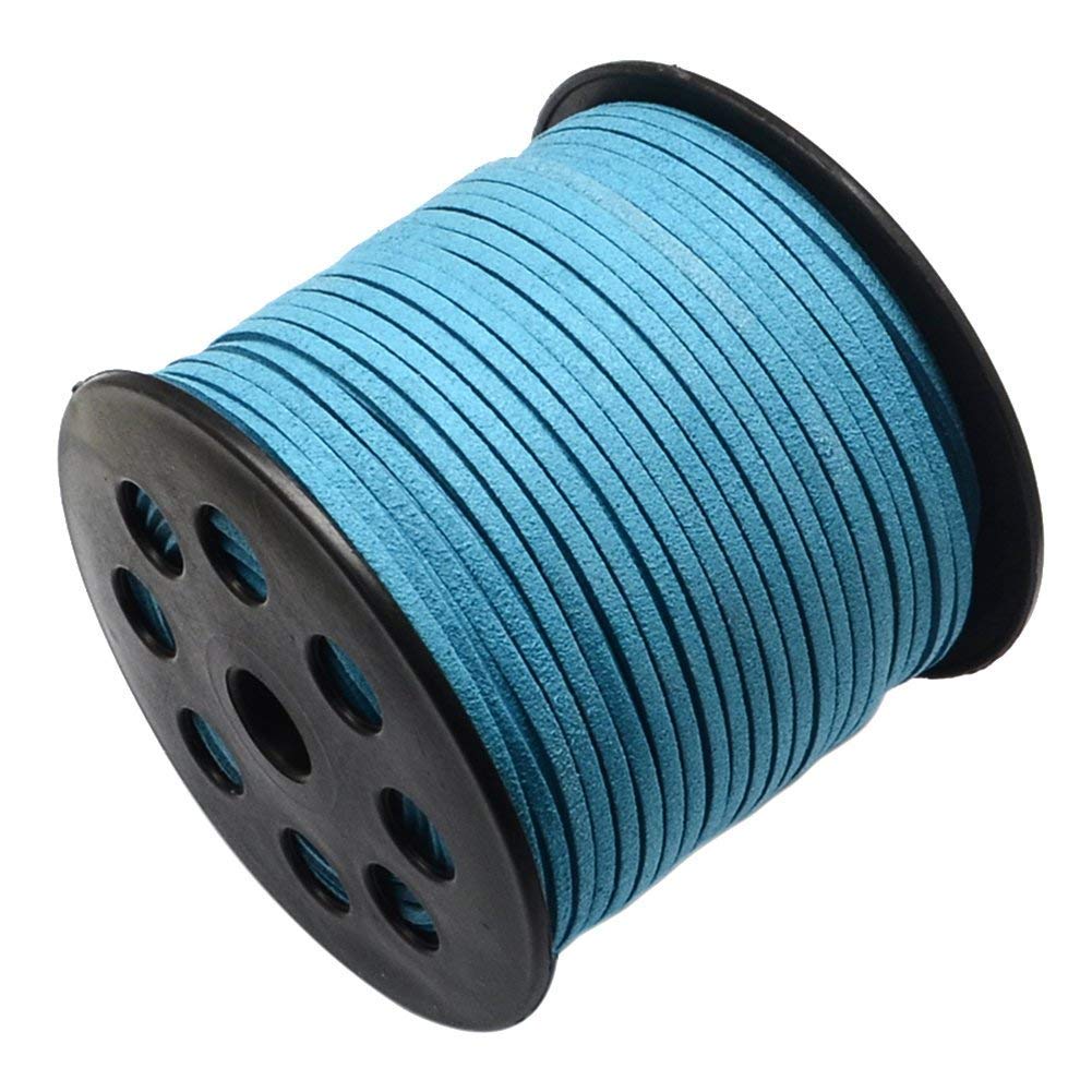 DIY CraftsDiy Crafts India 999 90m Faux Suede Cord Roll String Leather Lace Beading Thread Cording for Jewelry Making, Multicolor