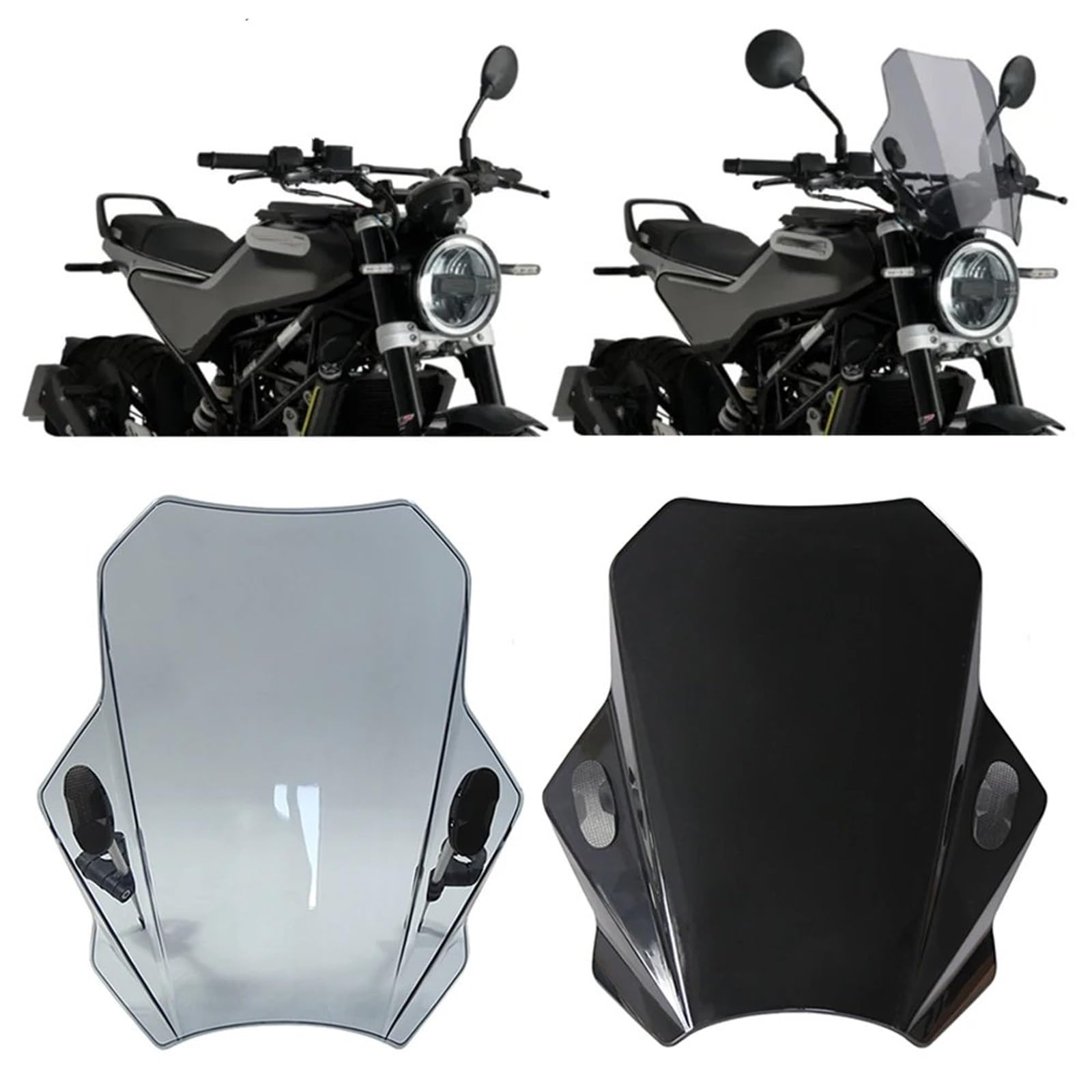 Amazon | バイク用スクリーン本体 ハスクバーナ用 SVARTPILEN 401Front