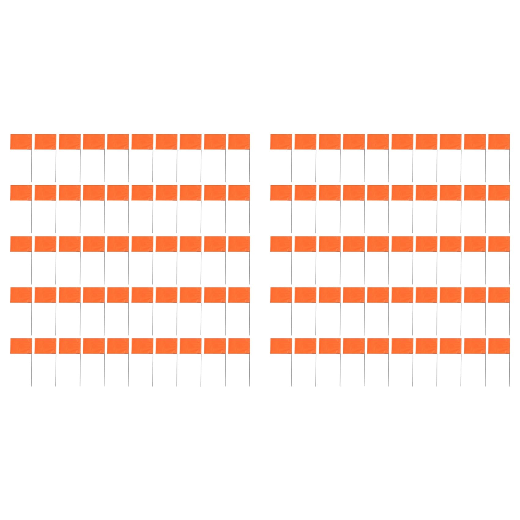Jnchdghwa 100Pack Marking Flags, Orange Yard Flags 15x4x5Inch, Marker Flags, Lawn Flags Markers, Irrigation Flags, Landscape Flags
