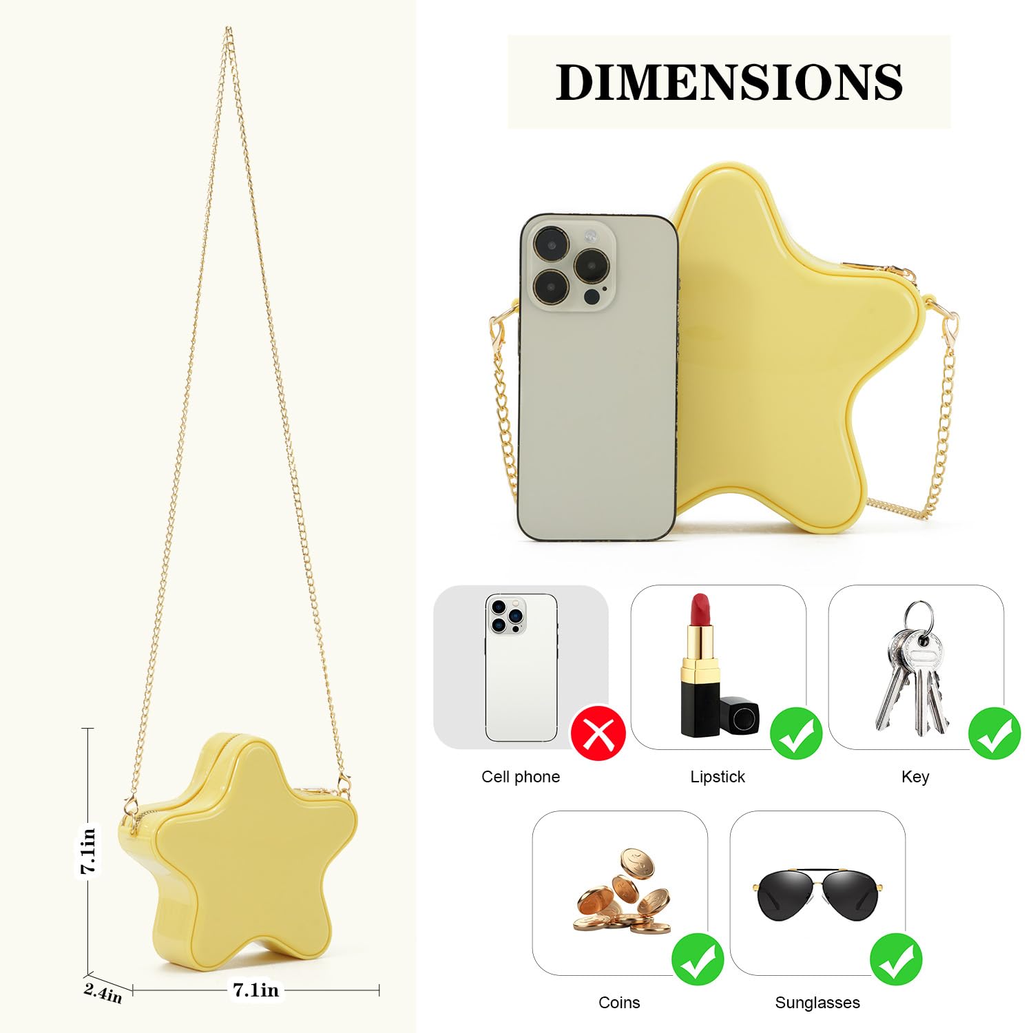 Oweisong Mini Star Fun Purses for Women Unique Novelty Crossbody Shoulder Bag Cute Leather Handbag Messenger Bag Chic Wallet
