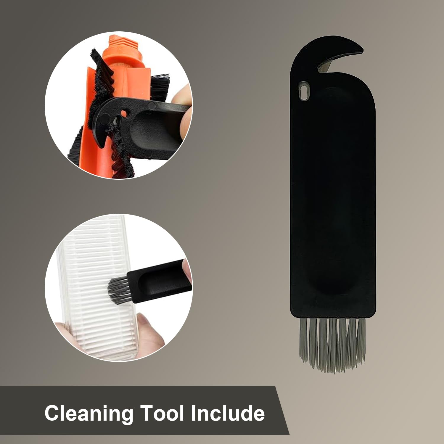 Akcesoria zamienne do Xiaomi Mi Robot Vacuum Mop 2S/ Mop Pro/Mop P/ STYJ02YM, zamiennik do odkurzacza Xiaomi Mi Robot S12/ S10 EU, 2 szczotki głównej, 4 filtr HEPA, 4 mopy, 6 szczotek