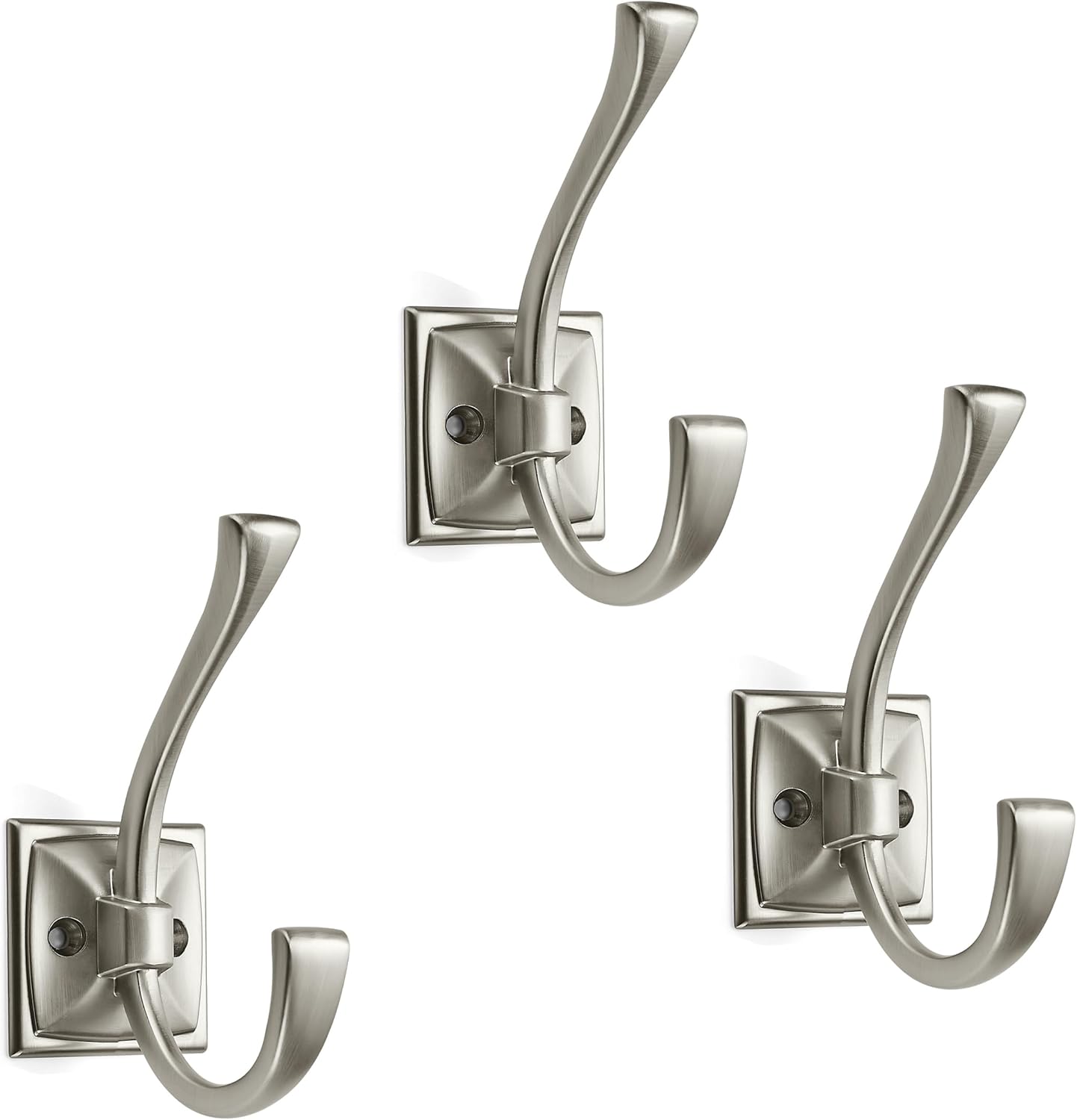 3 Pack Heavy-Duty Bathroom Kitchen Wardrobe Towel Robe Hook Simple Modern Home Polished Chrome Hook Suitable for Hanging Keys, Bags, Clothes, Towels, Hats, etc