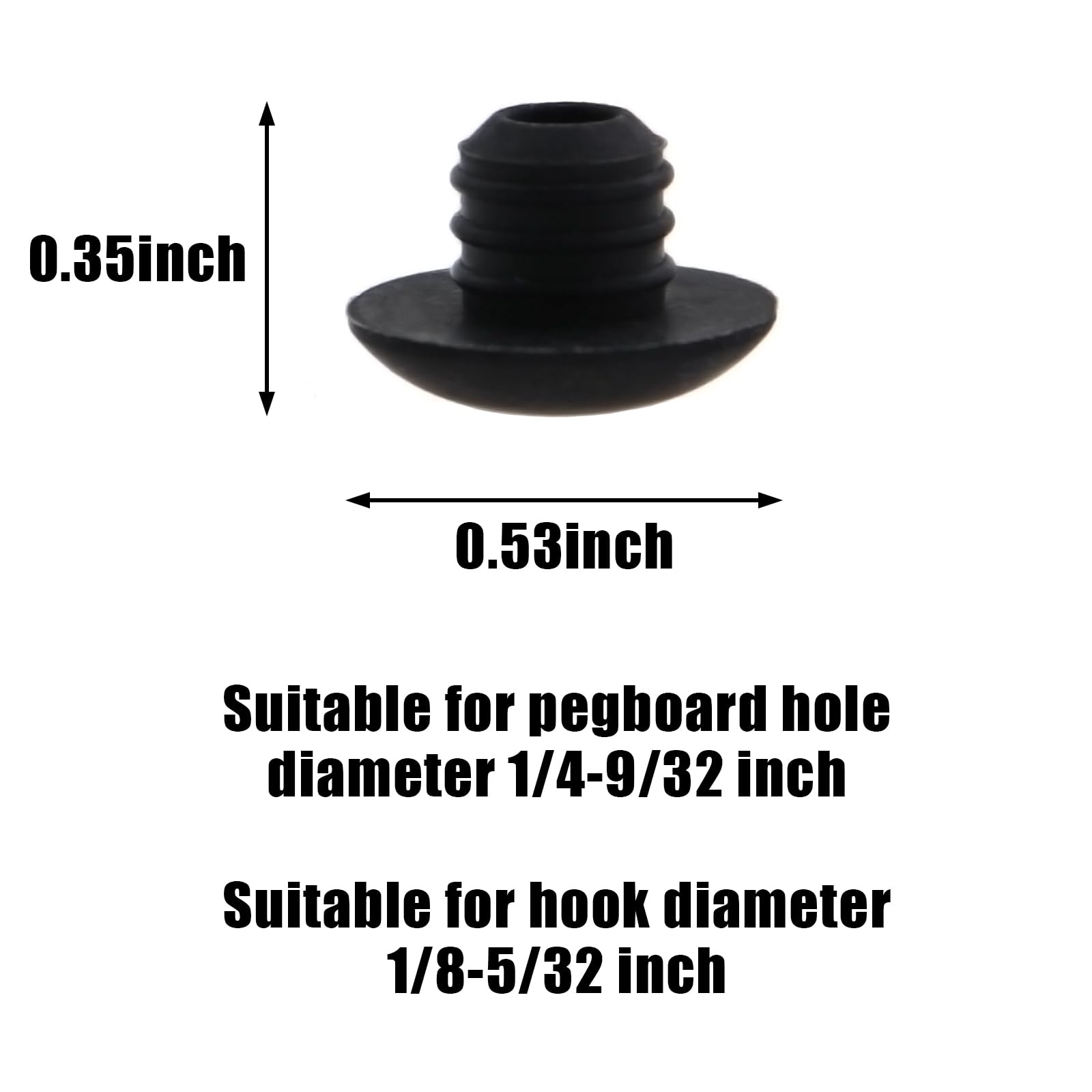 CChiai 40PCS Staple Board Hook Lock Staple Hook Plug Clip Waterproof Seal Threaded Glue Plugs Tool Storage Hooks for 1/4 Inch Staple Board Pushpin Tools Used to Prevent Hooks from Falling Out Black