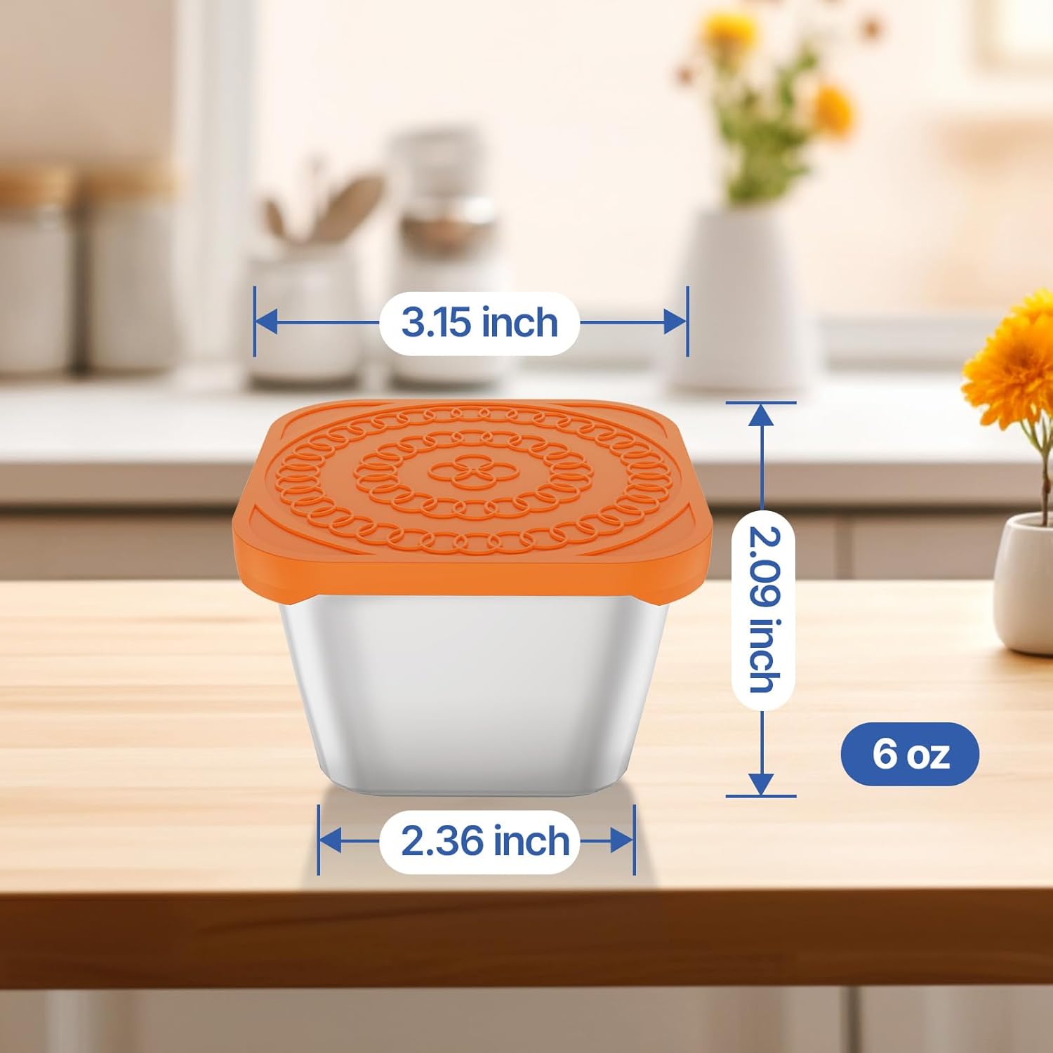 Set of 8 Snack Containers,Reusable Snack Container,Stainless Steel lunch box ;Leak Proof Stackable Small Metal Food Containers with Silicone Lids - Image 2