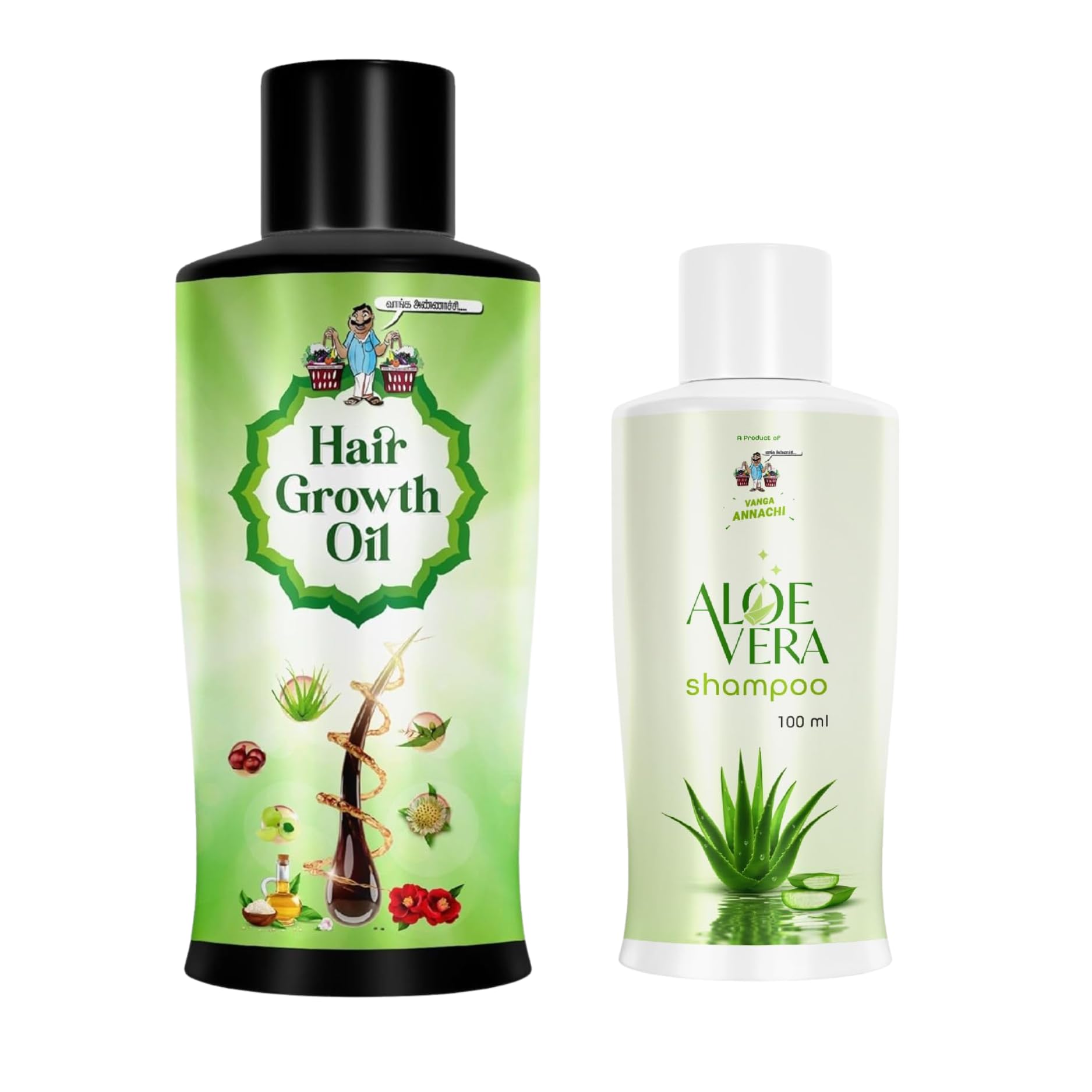 Vanga Annachi Hair Growth Oil 250ml + Aloe Vera Shampoo 100ml COMBO | Herbal Hair Care Kit for Men & Women | Helps Reduce Hair Fall, Supports Hair Growth, Nourishes Scalp & Cleanses Hair Naturally-image-13