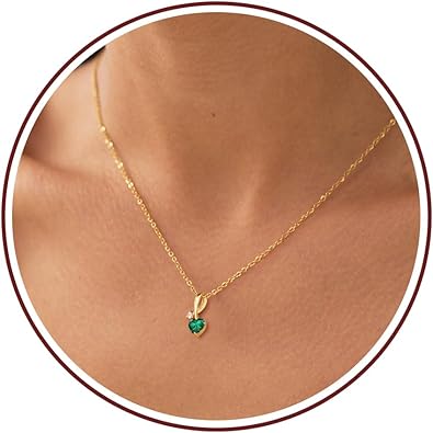 Mom Birthday Gifts, Mother Day Necklaces Gifts for Mom Birthstone Necklace for Women Non Tarnish Gold Necklace with Birthstone 21st 30th 40th Birthday Gifts for Her Sister Daughter Adjustable Christmas Jewelry