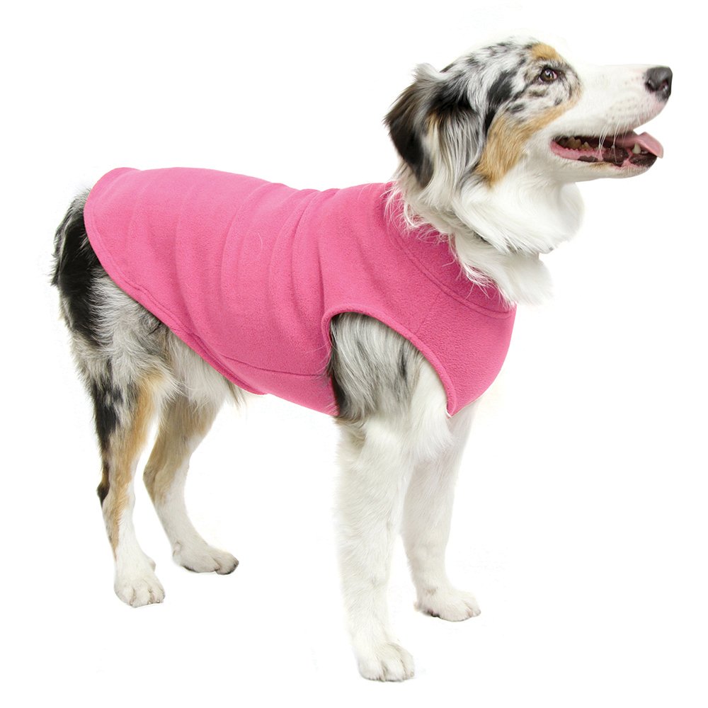 Gooby Stretch-Fleece-Weste, Hundepullover – Rosa, Größe 6XL – Warmer Pullover Fleece Hundejacke – Winter-Hundekleidung für kleine Hunde Junge oder Mädchen – Hundepullover für große Hunde | Pullover, keine Reißverschlüsse; 4-Wege-Stretch-Fleece; vollständi