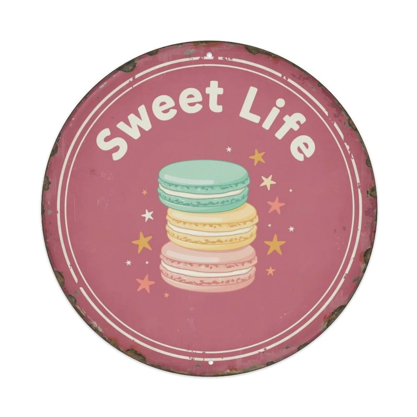 Sweet Life Pastel Metal Tin Sign Plaque