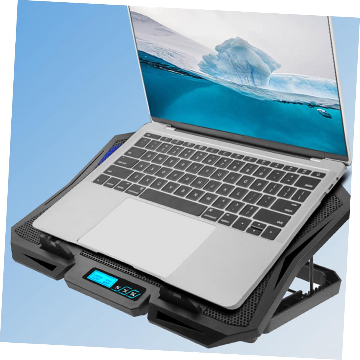 Base De Refrigeración para Portátil Soporte Ventilador Almohadilla De Enfriamiento Silenciosa para Uso Oficinas o Gaming Material Adecuado para Laptops
