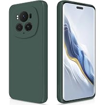 GiiYoon Case Compatible with Honor Magic 6 Pro, Silky-Soft Touch Full-Body Protective Phone Silicone Case, Shockproof Cover with Microfiber Lining, Green