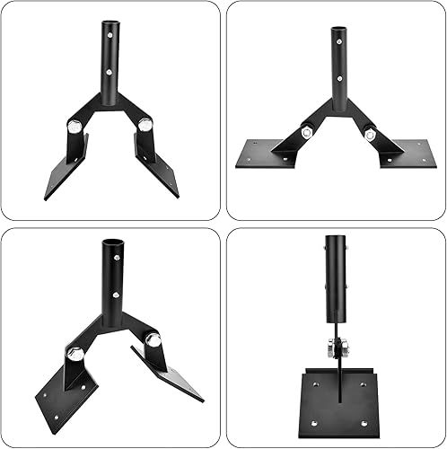 Miniatura 2 de Soporte de techo de acero para veleta de jardín con hardware, montaje de paletas ajustables para techos