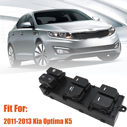 Miniatura 8 de 93570-2T000 Interruptor de ventana de control eléctrico delantero izquierdo compatible con 2010-2013 Kia Optima Replace# 935702T000, reemplazo del
