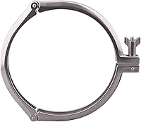 Vista 8 de DERNORD Abrazadera sanitaria de tres segmentos de 1,5 pulgadas de acero inoxidable 304 tri abrazadera trébol (abrazadera de tr: 1,5 pulgadas))