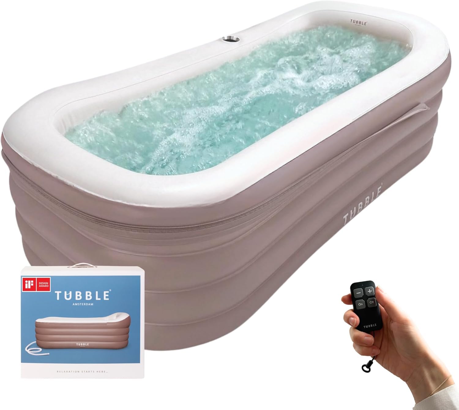 tubble cuzi spa gonflable ambient taupe