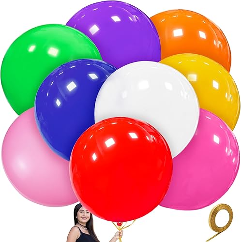 Miniatura 1 de Globos gigantes de 36 pulgadas, 9 globos de látex para helio para fiesta de cumpleaños, sesión de fotos, boda, decoración de baby shower