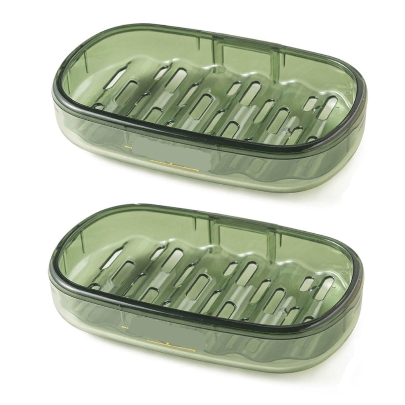 soap dish， Soap Dish 2 pcs Multicolor Wall Mounted Drain Rack(Verde)