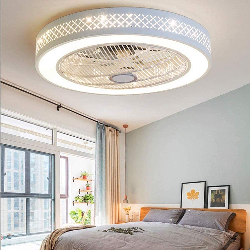 HXYSXHJUO Ceiling Fan Light with Remote Control - LED Chandelier for Kids Room, Living and Bedroom Dimmable Color Changing