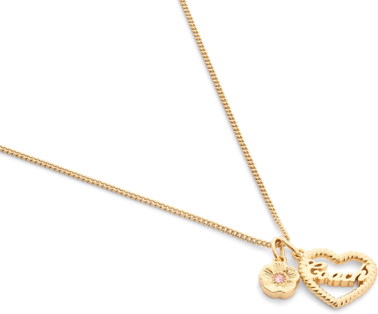COACH Jewelry Women's Charming Charms Signature Heart Pendant Necklace - Image 3