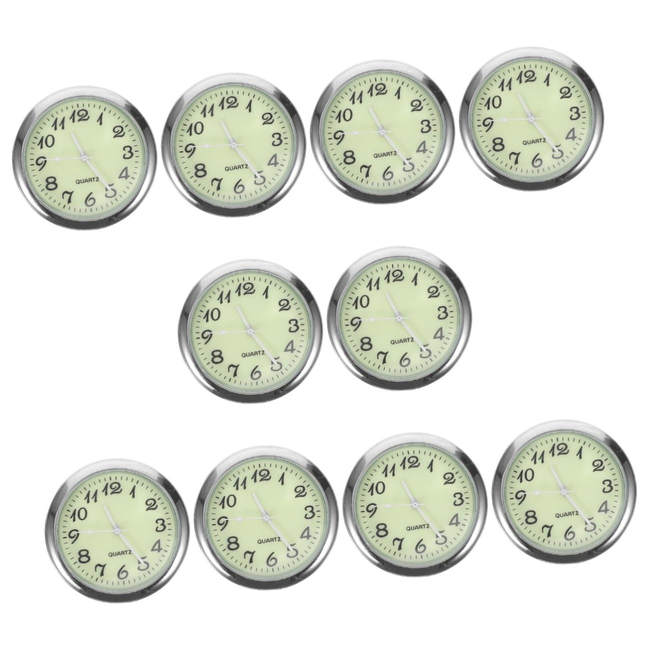 SOLUSTRE 10piezas Reloj De Coche Luminosa De Reloj Digital De Salpicadero Diseño Creativo Cronómetro Portátil Para Automóvil Medidor De Preciso Para Dashboard