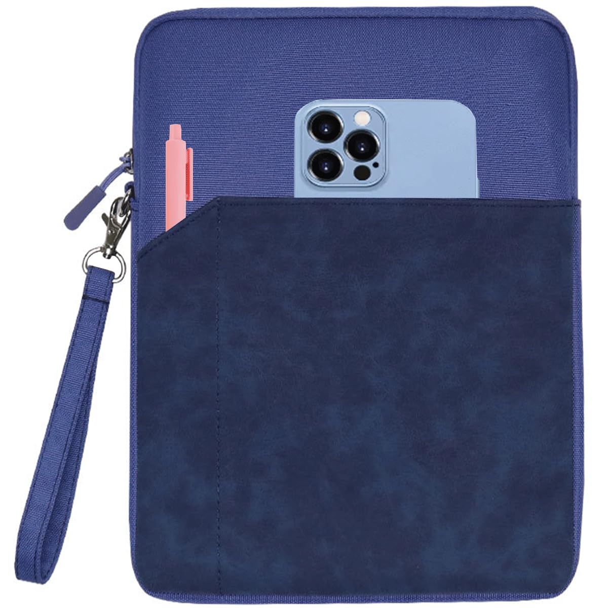 CAAORDKSO 6-7 Inch Sleeve Carrying Case for Amazon Fire 7 Tablet/All-new Amazon Kindle Paperwhite 7", 6.8" Kindle Paperwhite, Kobo Clara BW 2E eReader 6", Protective Sleeve Cover Pouch Bag, Dark Blue