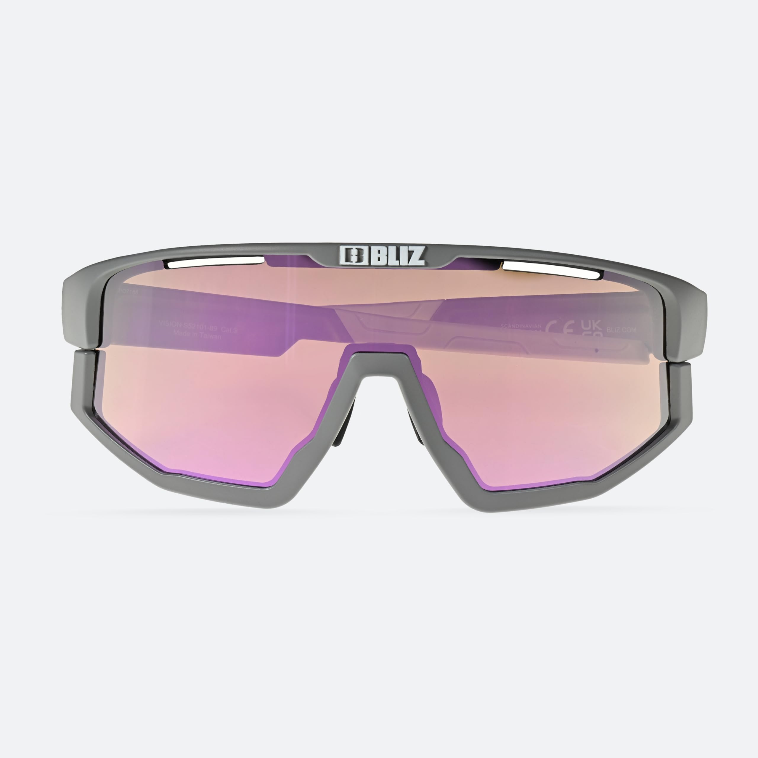 Bliz Vision Sonnenbrille - matt light grey frame, brown with rose multi