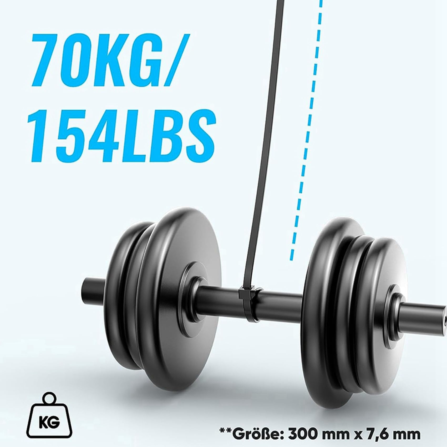 Opakowanie 500 Opasek Zaciskowych do Kabli WytrzymałE 12-Calowe, 7,6 mm Mocne Plastikowe Opaski Kablowe O WytrzymałOśCi na RozciąGanie 70 Kg, Odporne na Promieniowanie UV