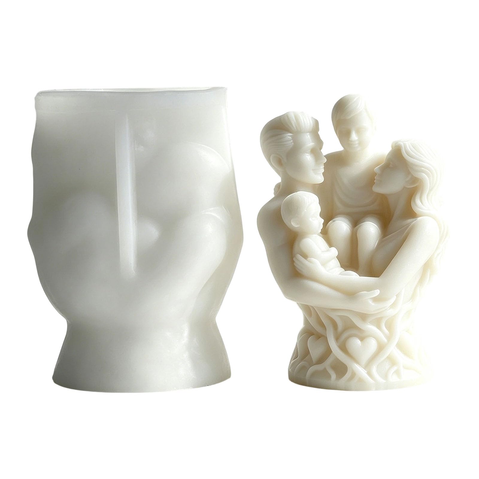 Xinsheinelry A Sculpture Silicone Molds Love Family Silicone Molds For Soap Wedding Party Decoration Elastomer Figurine Cast