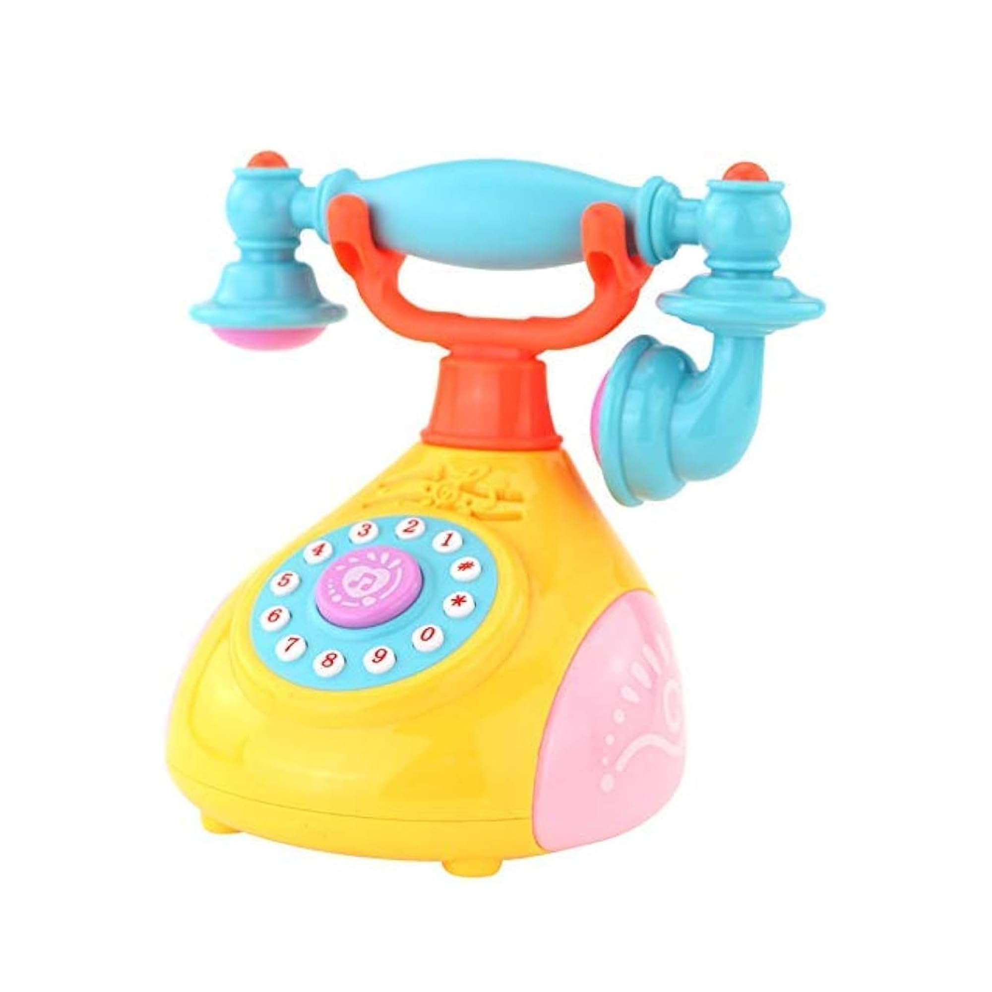 Marketech Musical Toys Children's Phone Toy Simulation Retro Phone Landline Baby Phone Mobile Singing Old Phone Toys Telephone Toy for Kids Multi Colors,Plastic(Pack of 1)
