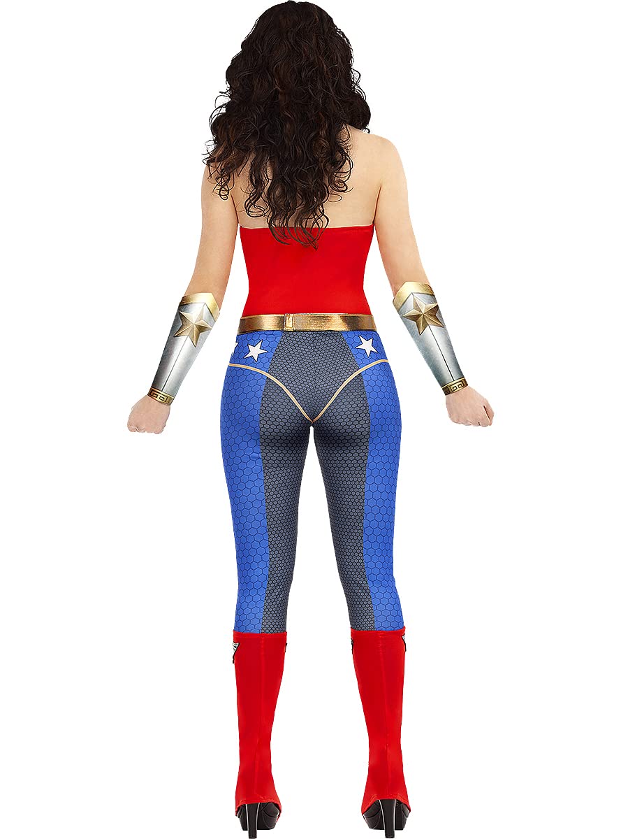 Funidelia | Kostium Wonder Woman Injustice dla kobiet Superbohaterowie DC Comics Liga Sprawiedliwości - Strój dla dorosłych i zabawne akcesoria na imprezy karnawał i Halloween - Czerwony