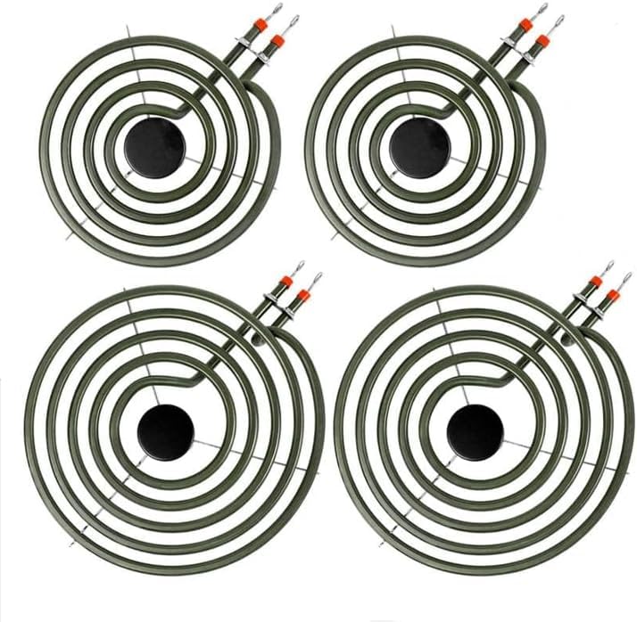MP22YA Elemento de quemador eléctrico, paquete de 4, MP21YA de 8 pulgadas x 2 + MP15YA de 6 pulgadas x 2, ldeal para estufas