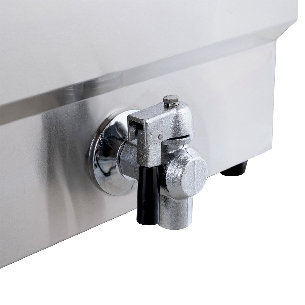 GastroHero Friggitrice elettrica ECO 13 litri, 5000 W, 400 V, in acciaio inox, con rubinetto di scarico e cestello, termostato, friggitrice professionale per gastronomia e snack