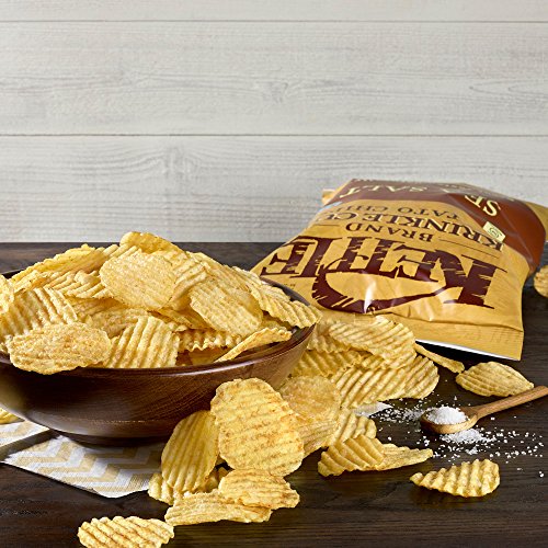 Image of Kettle Brand Potato Chips, Krinkle Cut Sea Salt, 13 Ounce Bag