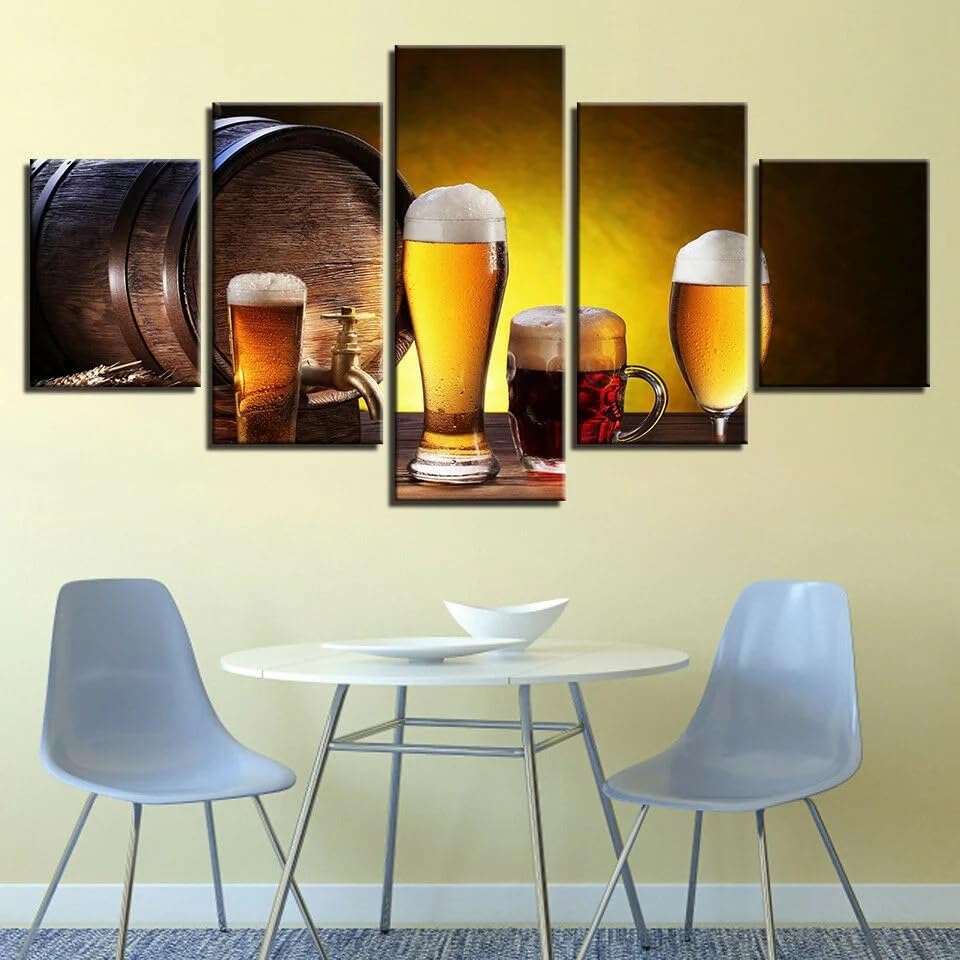 Tableau decoration murale salon en toile distributeur de biere