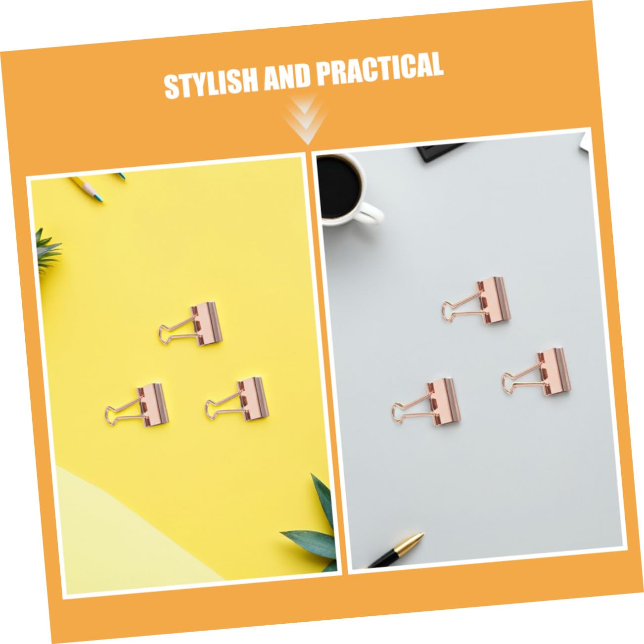 SHINEOFI 100stücke Klappclips Metall für Notizbuch Dokumente Büroklammern als Geschenkpapierhalter Dokumentenbinderclips Dekorative Büroklammern für Journaling