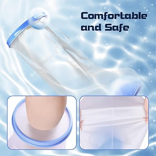Miniatura 4 de Cast Covers for Shower Leg - Waterproof Leg Cast Cover for Showering, Adult Cast Shower Cover Legs Protector, Non-Slip Shower Boots for Foot After