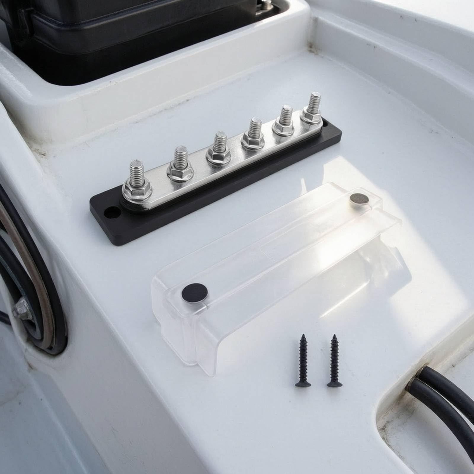 MERIGLARE Bornier à Résist | Ignifuge, barre conductrice Cvercle, Organisé, Matériel Électrique, pr Bateau,