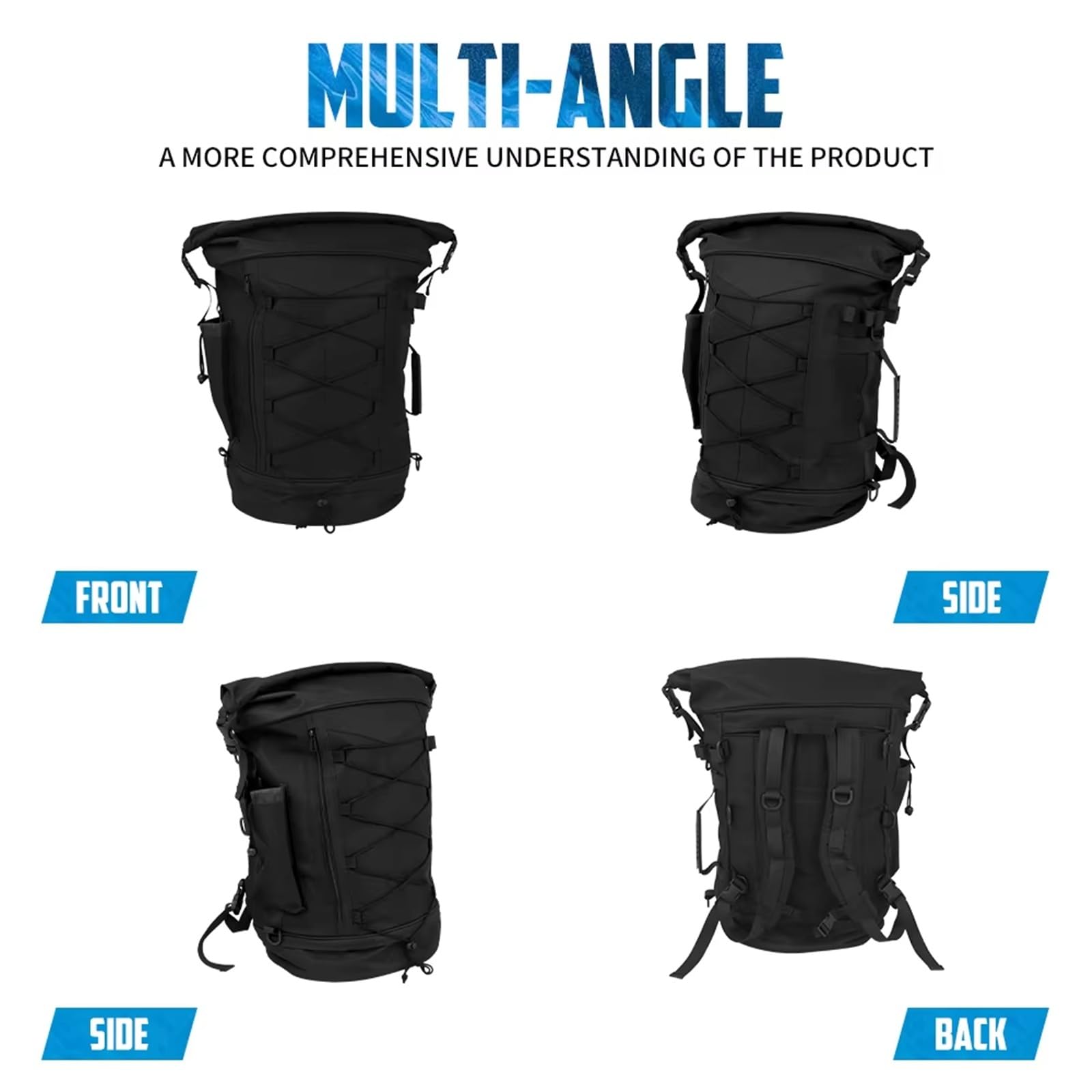 Moto Borsa Sella Per Borsa Posteriore Per Moto 50L-85L Zaino Da Viaggio Espandibile Con Cinghie Portaoggetti Universale Sissy Bar Borse Laterali Moto