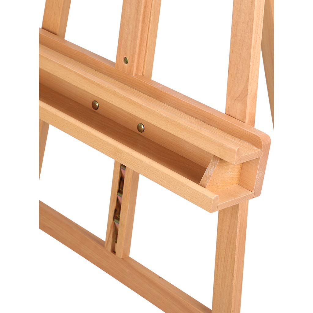 Caballetes Caballete de Arte Pintura Pintor al óleo de eucalipto Inclinado hacia adelante, Caballete Plegable Ajustable (Caballete de Dibujo de Color Nogal) (Caballete de Dibujo de Color Nogal)