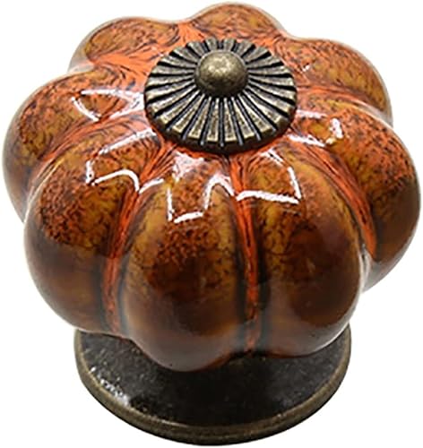 つまみ キャビネット 取手 引き出しノブ 取っ手 戸棚 本棚用 多機能 家具 装飾 セラミック製 安全 無害 頑丈 耐久性 持ち手 プルハンドル 2個 オレンジ