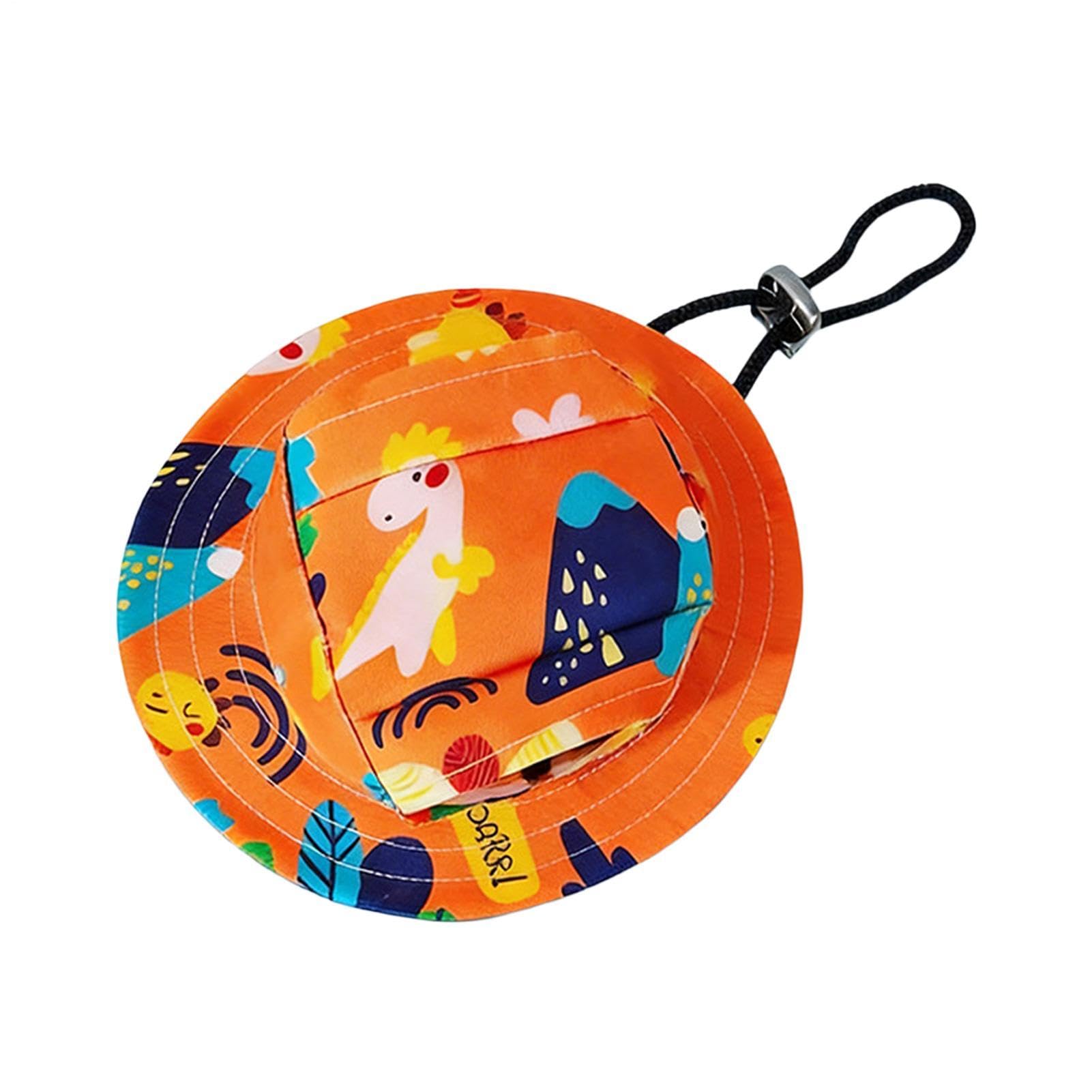 Generico Cappello da Pescatore per Cani, Cappello per Animali Domestici con Foro per L'orecchio Regolabile, Cappellino Solare con Protezione UV per Animali Domestici, Berretto Estivo Stile Baseball,