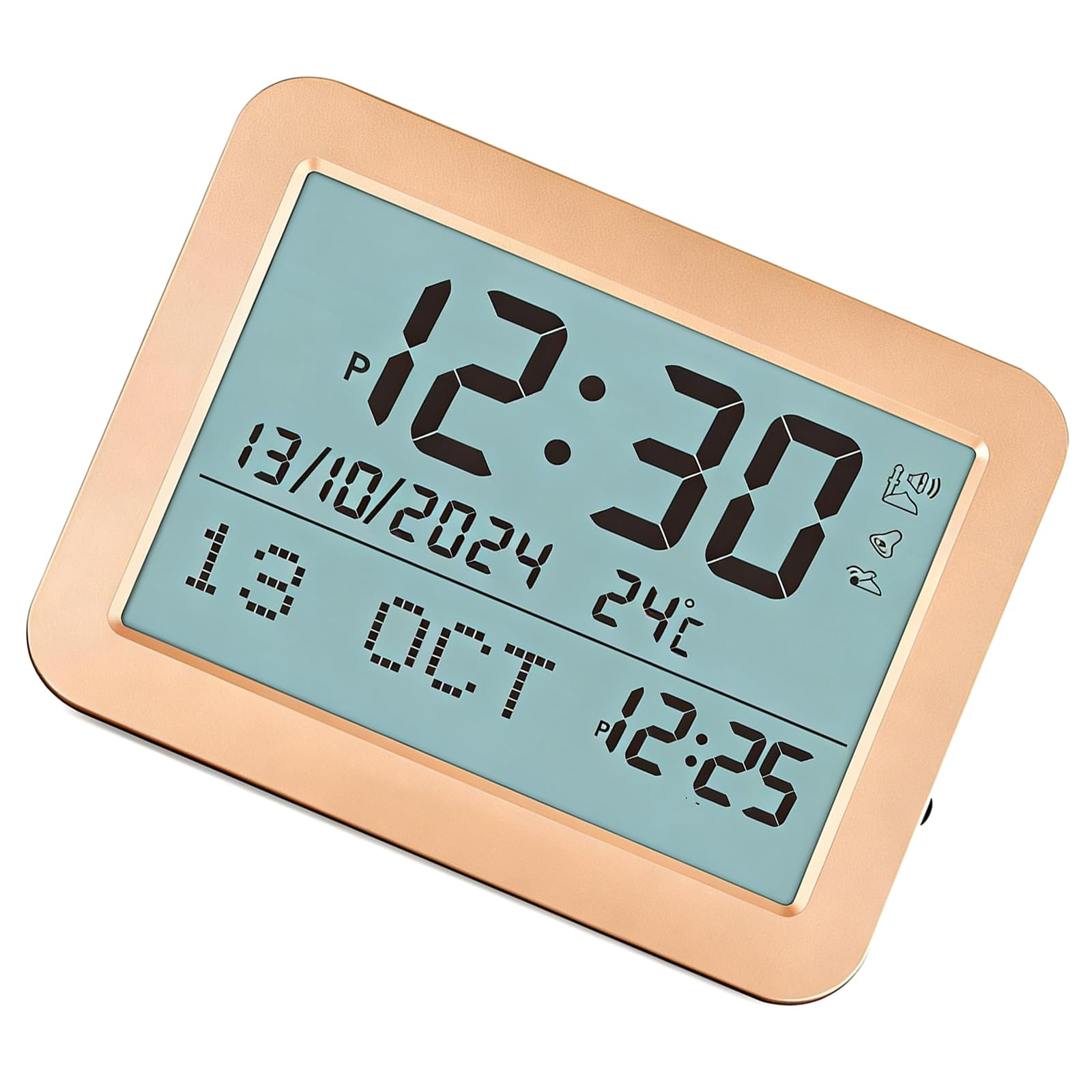 Nucelit LCD Digital Clock Temperature Sensors Easy Operations Azan Clock for Home Desk Decoration Use Alarm Clocks for Bedrooms