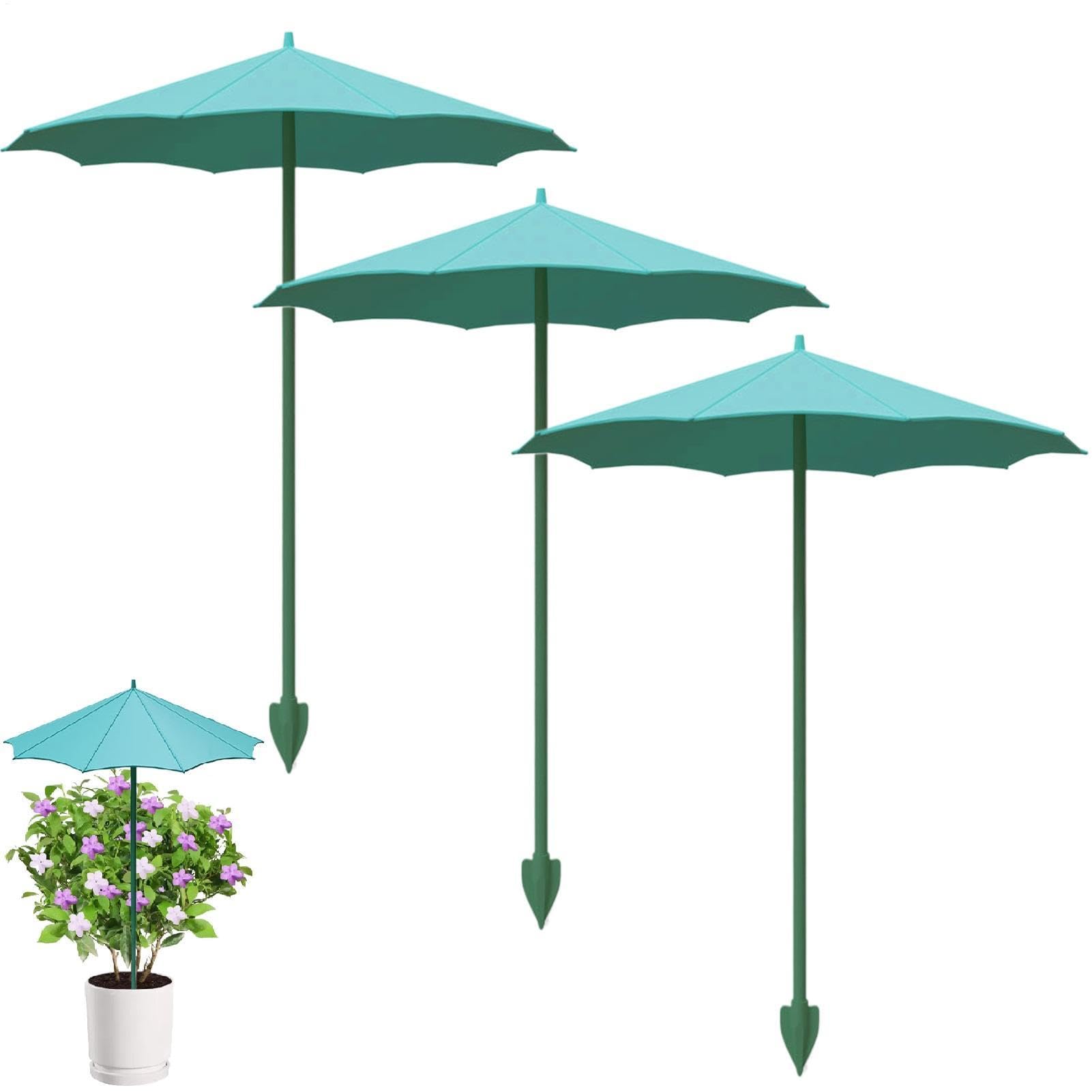 Genérico Parasol Plantas, 3 Colores Protección UV Mini Sombra para Jardin, Impermeable Sombrilla para Plantas Exterior, Ligero Planta Sombrilla Balcon Pequeño, para Balcones & Jardines