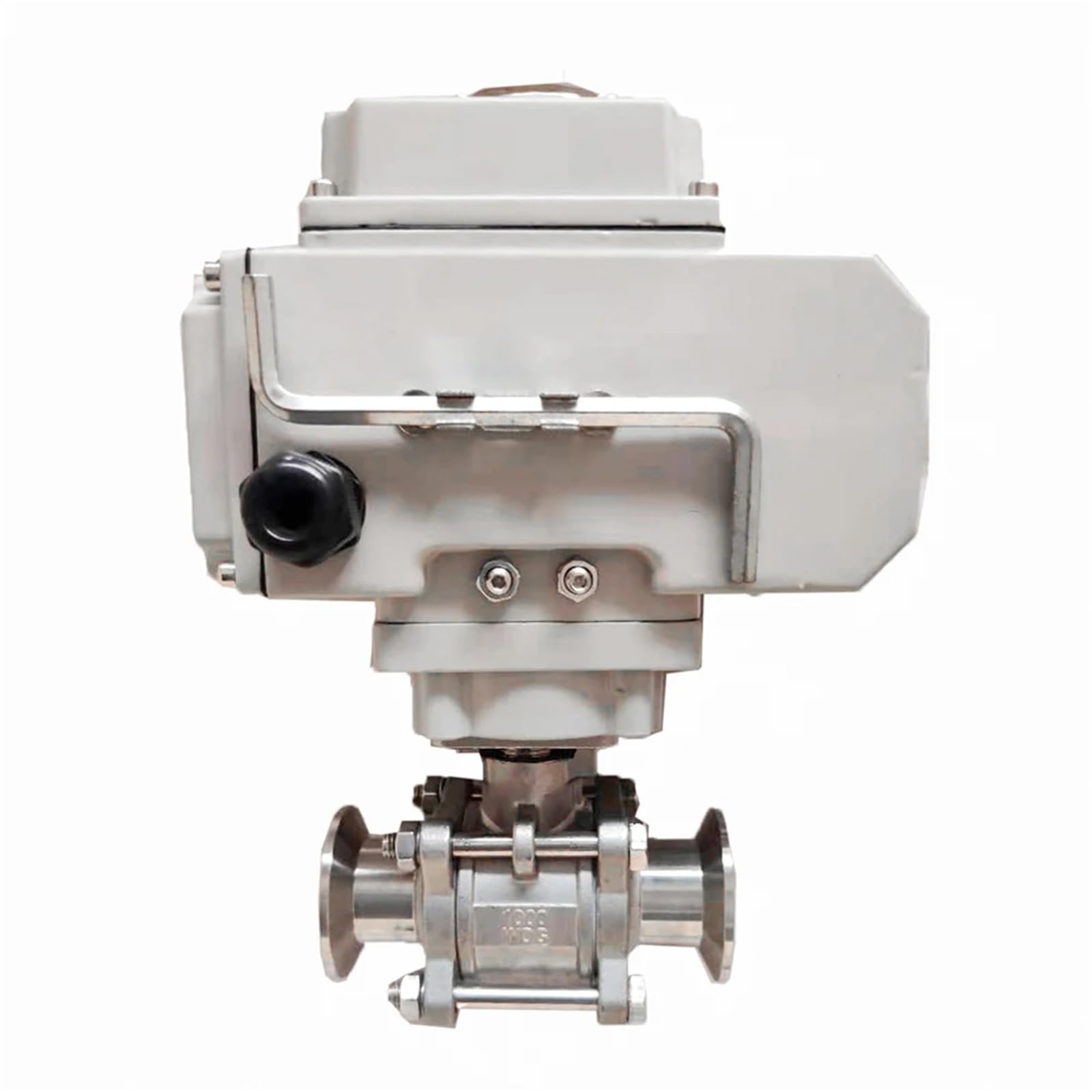 DN15 2 Way High Platform Electric Ball Valve Φ19 Stainless Steel Tri-Clamp Ferrule Type Motorized Valves 220VAC(220VAC)