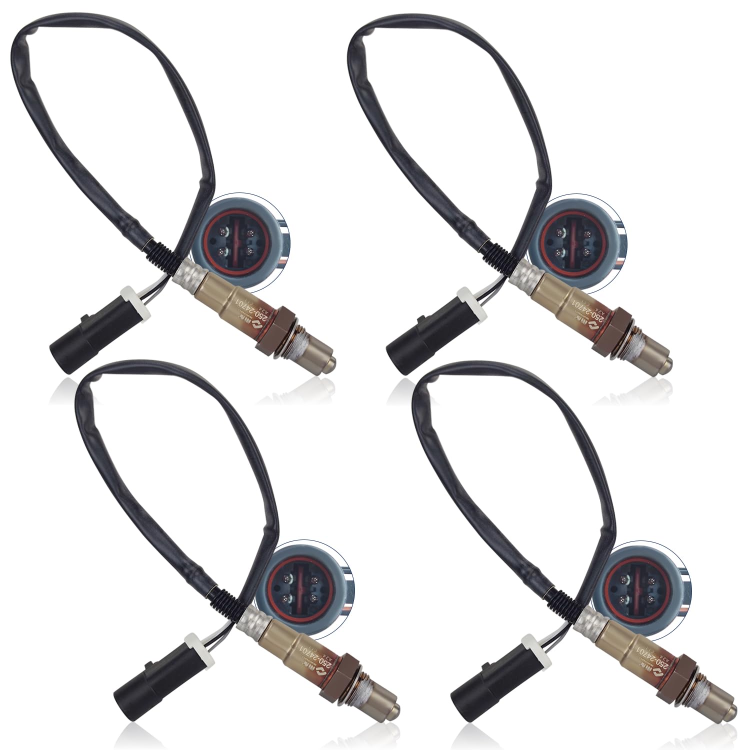 4pcs 250-24701 Upstream Downstream O2 Oxygen Sensor Compatible with 1997-2008 Ford F150 Pickup 4.2L 4.6L 5.4L, Replace 3S7A9G444CA