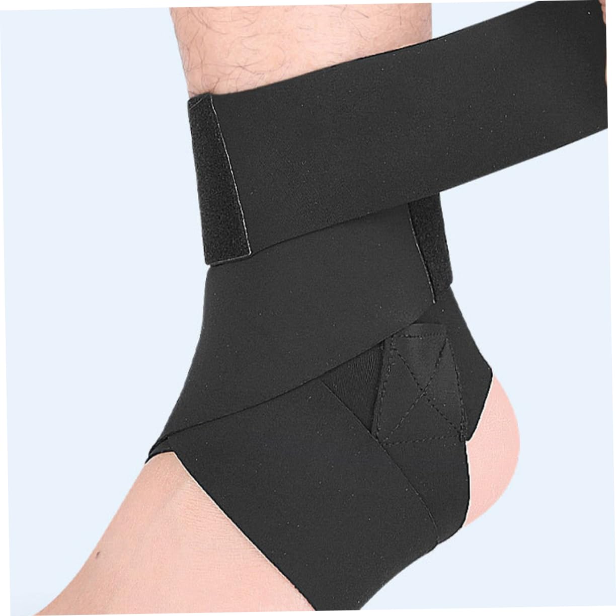 NOLITOY Nkle Protector for Soccer Basketball Running Ankle Strapping Sleeve Compression Ankle Cover Black m