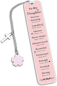 College Gifts for Girls, to My Daughter Bookmark from Dad Mom